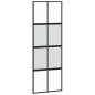 Preview: Schiebetür Schwarz 76x205 cm Hartglas und Aluminium