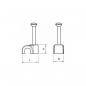 Preview: OBO Bettermann 2012 35 SW ISO-Nagel-Clip 12mm, L35 PP, tiefschwarz (2232316)