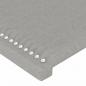 Preview: LED Kopfteil Hellgrau 144x5x118/128 cm Stoff