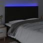 Preview: LED Kopfteil Schwarz 180x5x118/128 cm Stoff