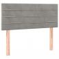 Preview: LED Kopfteil Hellgrau 100x5x78/88 cm Samt