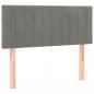 Preview: LED Kopfteil Hellgrau 100x5x78/88 cm Samt