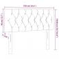 Preview: LED Kopfteil Hellgrau 100x7x78/88 cm Stoff