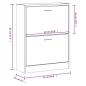 Preview: Schuhschrank Grau Sonoma 63x24x81 cm Holzwerkstoff