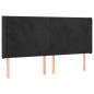 Preview: Boxspringbett mit Matratze & LED Schwarz 180x200 cm Samt