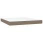 Preview: Boxspringbett mit Matratze Taupe 180x200 cm Stoff