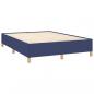Preview: Boxspringbett mit Matratze Blau 140x190 cm Stoff