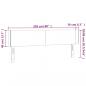 Preview: LED Kopfteil Taupe 203x16x78/88 cm Stoff