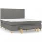 Preview: Boxspringbett mit Matratze Dunkelgrau 160x200 cm Stoff