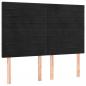 Preview: Boxspringbett mit Matratze Schwarz 140x190 cm Samt