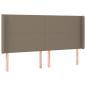 Preview: Boxspringbett mit Matratze & LED Taupe 180x200 cm Stoff