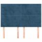 Preview: Kopfteile 4 Stk. Dunkelblau 72x5x78/88 cm Samt