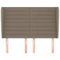 Preview: Kopfteil mit Ohren Taupe 147x23x118/128 cm Stoff