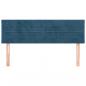 Preview: Kopfteile 2 Stk. Dunkelblau 72x5x78/88 cm Samt