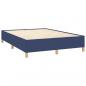 Preview: Boxspringbett mit Matratze Blau 140x200 cm Stoff
