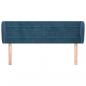 Preview: Kopfteil mit Ohren Dunkelblau 147x23x78/88 cm Samt