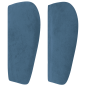 Preview: Boxspringbett mit Matratze Dunkelblau 140x190 cm Samt