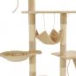 Preview: Katzen-Kratzbaum mit Sisal-Kratzsäulen 230 - 250 cm Beige