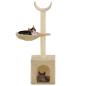 Preview: Katzen-Kratzbaum mit Sisal-Kratzsäulen 105 cm Beige