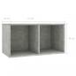 Preview: Schallplatten-Aufbewahrungsbox Betongrau 71x34x36 cm