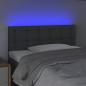 Preview: LED Kopfteil Dunkelgrau 90x5x78/88 cm Stoff