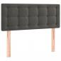 Preview: LED Kopfteil Dunkelgrau 100x5x78/88 cm Samt
