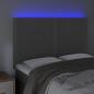 Preview: LED Kopfteil Dunkelgrau 144x5x118/128 cm Samt