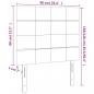 Preview: LED Kopfteil Hellgrau 90x5x118/128 cm Samt