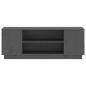 Preview: TV-Schrank Grau 110x35x40,5 cm Massivholz Kiefer