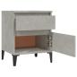 Preview: Nachttisch Betongrau 40x35x50 cm