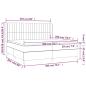 Preview: Boxspringbett mit Matratze Dunkelblau 200x200 cm Samt