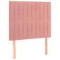 Preview: Boxspringbett mit Matratze & LED Rosa 120x200 cm Samt