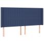 Preview: Boxspringbett mit Matratze & LED Blau 180x200 cm Stoff