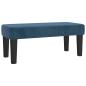 Preview: Boxspringbett mit Matratze Dunkelblau 120x200 cm Samt