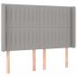 Preview: Boxspringbett mit Matratze & LED Hellgrau 140x190 cm Stoff