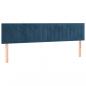 Preview: LED Kopfteil Dunkelblau 200x5x78/88 cm Samt