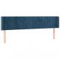 Preview: LED Kopfteil Dunkelblau 203x16x78/88 cm Samt