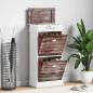 Preview: Schuhschrank Braun 50 x 28 x 98 cm Paulownia Holz