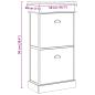Preview: Schuhschrank Weiß 50 x 28 x 98 cm Paulownia Holz