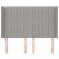 Preview: Kopfteil mit Ohren Hellgrau 147x16x118/128 cm Stoff