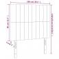 Preview: LED Kopfteil Hellgrau 100x5x118/128 cm Stoff