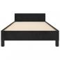 Preview: Bettgestell mit Kopfteil Schwarz 90x200 cm Samt