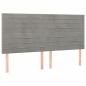 Preview: Boxspringbett mit Matratze & LED Hellgrau 160x200 cm Samt