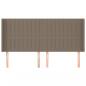 Preview: Kopfteil mit Ohren Taupe 183x16x118/128 cm Stoff