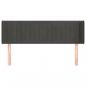 Preview: Kopfteil mit Ohren Dunkelgrau 147x16x78/88 cm Samt