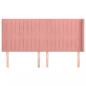 Preview: Kopfteil mit Ohren Rosa 183x16x118/128 cm Samt