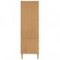 Preview: Kleiderschrank SENJA Rattan-Optik Braun 90x55x175cm Kiefernholz