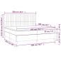 Preview: Boxspringbett mit Matratze Hellgrau 200x200 cm Stoff