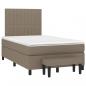 Preview: Boxspringbett mit Matratze Taupe 120x200 cm Stoff