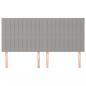 Preview: Kopfteile 4 Stk. Hellgrau 100x5x78/88 cm Stoff